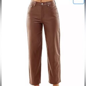 Almost Famous NWT Crave Fame 90's Faux Leather Wide Leg Jeans Size 13